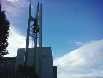 Low angle view of building against clear sky