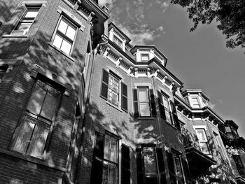 Low angle view of old building against sky