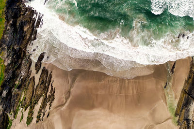 High angle view of sea shore