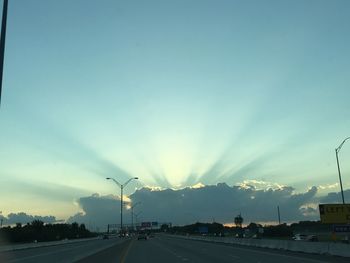 Road at sunset