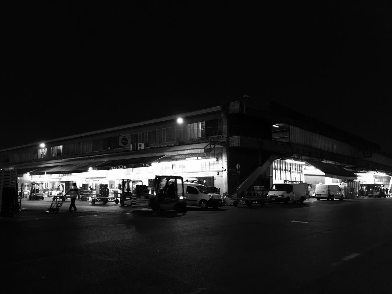 VIEW OF BRIDGE AT NIGHT