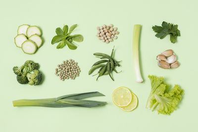 Directly above shot of ingredients on table