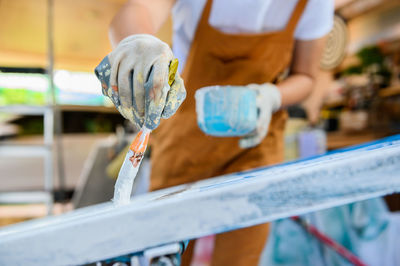 Close-up of man working