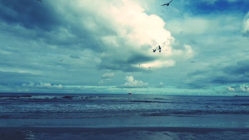 Scenic view of sea against sky