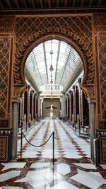 View of empty corridor of building