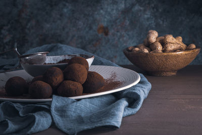 Close-up of food in bowl on table