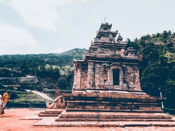 Exterior of temple against sky