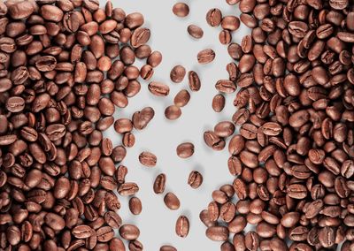 Full frame shot of roasted coffee beans