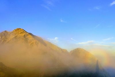 Scenic view of mountain against sky