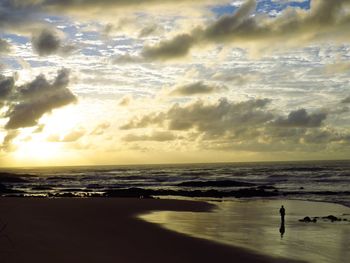 View of sea against cloudy sky