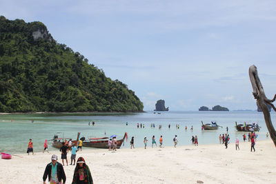 Group of people on beach