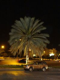 Blurred motion of road at night