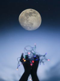 Scenic view of moon at night