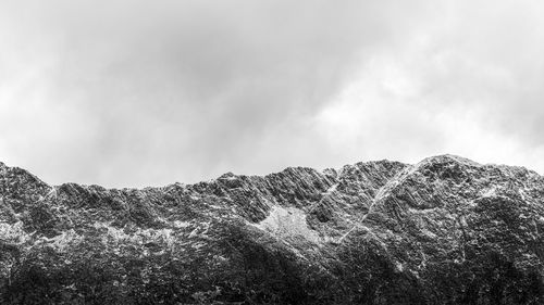 Low angle view of mountain against sky