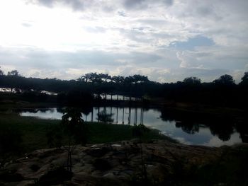 Scenic view of river against sky