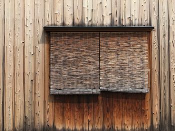 Full frame shot of closed wooden door