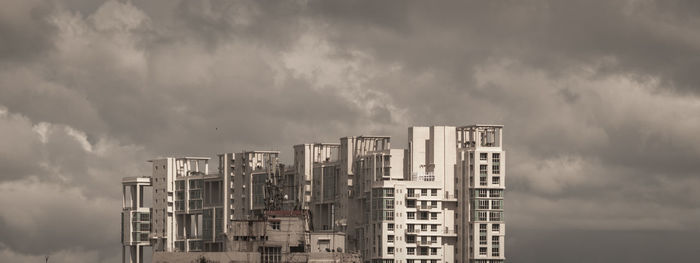 Low angle view of buildings against sky