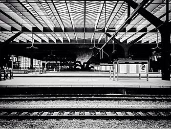 Train at railroad station platform