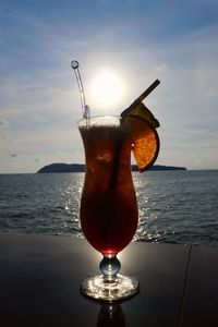 View of sea at sunset