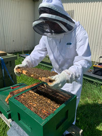 Man working at farm