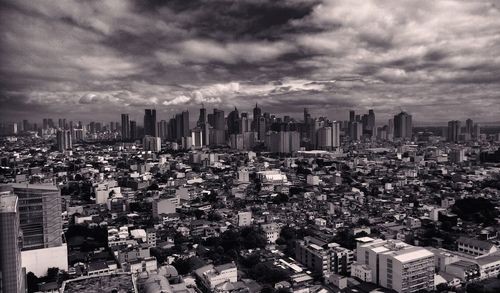 High angle view of cityscape