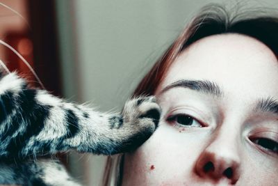 Close-up portrait of teenage girl