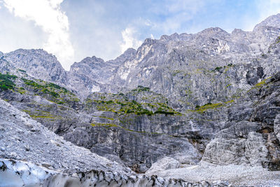 Scenic view of rocky mountains against sky