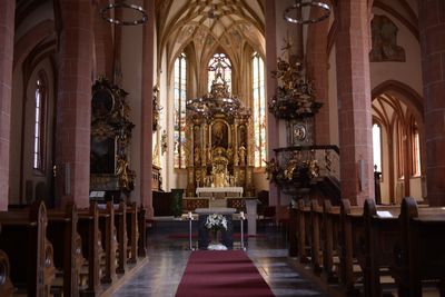 Church interior, place of prayer. 