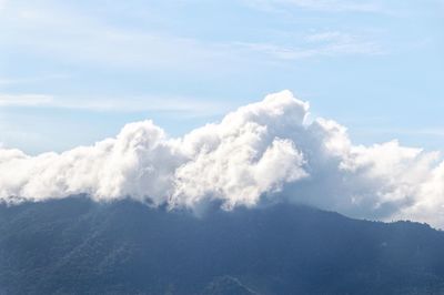 Scenic view of clouds against blue sky