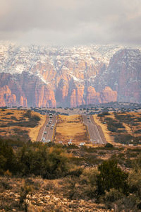 Highway 89a road that motorists use for entering the city of sedona arizona in the coconino