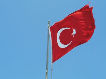 Flying turkish flag