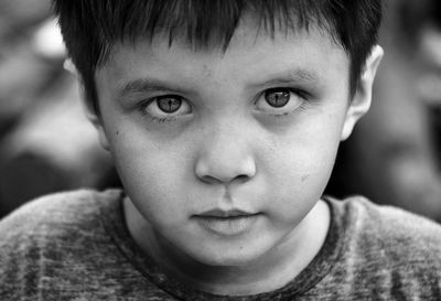 Close-up portrait of cute boy