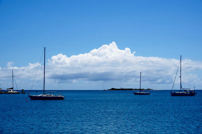 Boats in sea