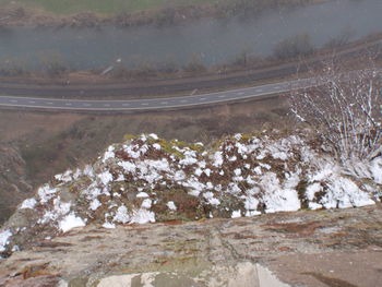 Scenic view of snow covered landscape
