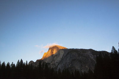 Scenic view of mountain against clear sky