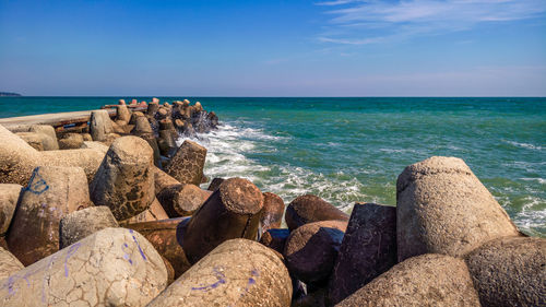 Panoramic view of sea against sky