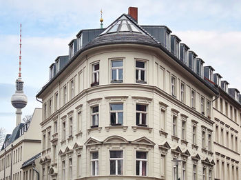 Low angle view of historical building