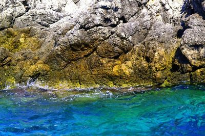 Rocks in sea