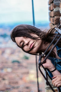 Close-up of young woman