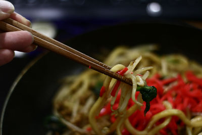 Detail shot of noodles