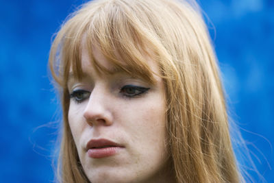 Close-up portrait of young woman