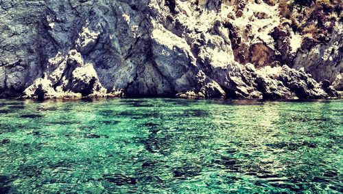 Rock formations in sea