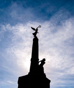 Low angle view of statue of liberty