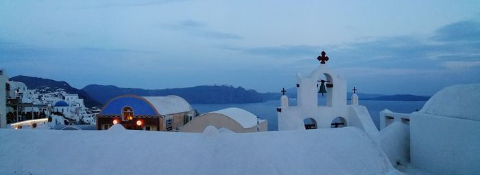 Scenic view of mountains in winter