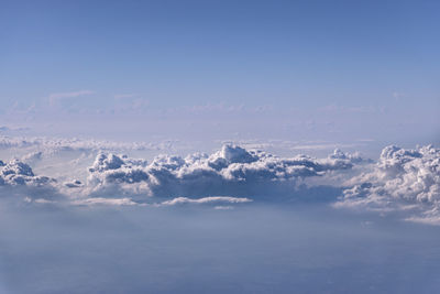 Scenic view of clouds against blue sky