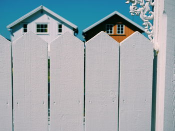 White house on wall of building