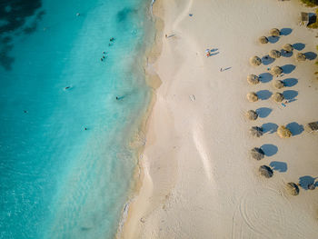 High angle view of beach