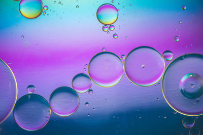 Close-up of bubbles in water