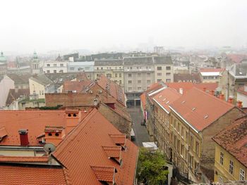 High angle shot of townscape