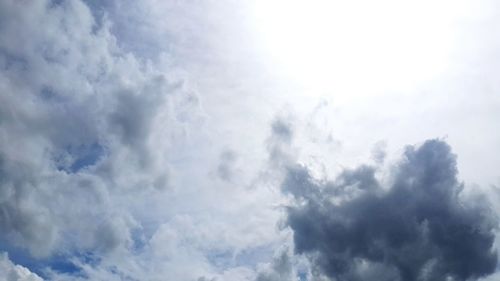 Low angle view of clouds in sky